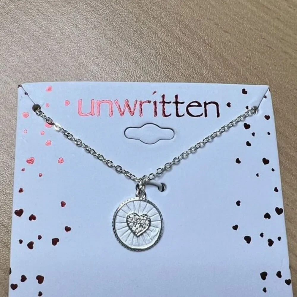 UNWRITTEN‎ LOVE Fine Silver Plated Chain Necklace 16